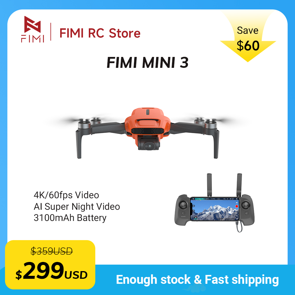 FIMI MINI 3 Camere Drone 4K 60 - Drone Camera Night Vision recension och pris